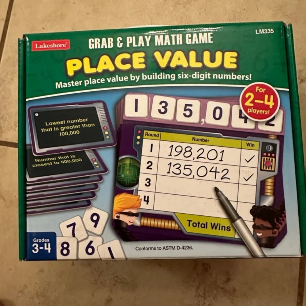 Lakeshore Math Game with Cards and Markers